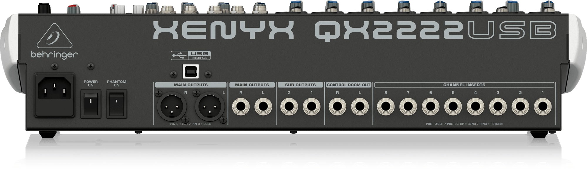 Behringer XENYX QX2222USB Premium 22 Input Bus Mixer - Andertons